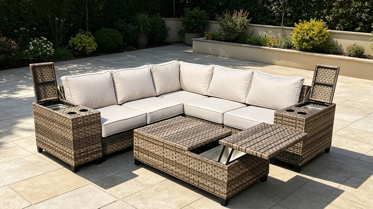 Calista 8 Piece Aluminum Wicker Sectional Cushion Set