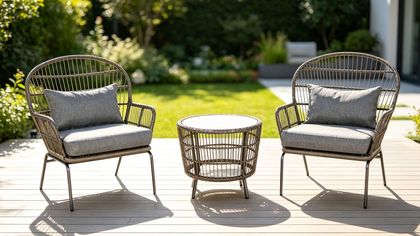 Zanzibar 3PC Aluminum Wicker Bistro Set