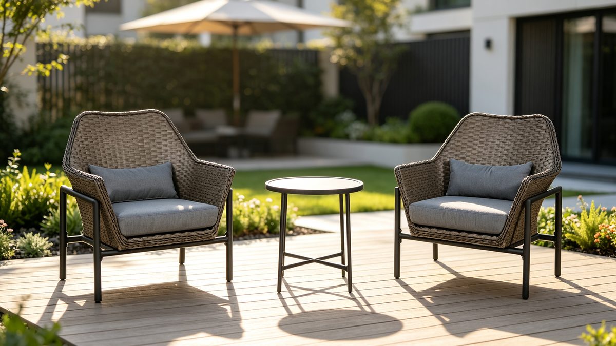 Marseilles 3PC Aluminum Wicker Bistro Set