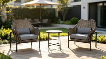 Marseilles 3PC Aluminum Wicker Bistro Set