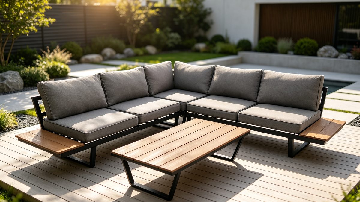 Aspen 4PCS Steel L Shape Sectional Sofa Set