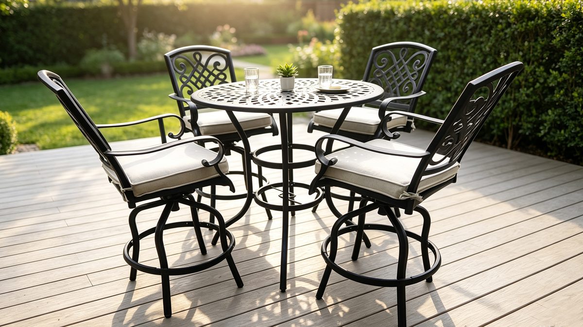 Windor 5 Piece Round Cast Aluminum Bar Set