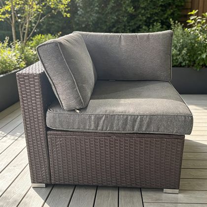 Pocola Steel 7 Peices L-Shape Wicker Sectional Set With Furniture Cover