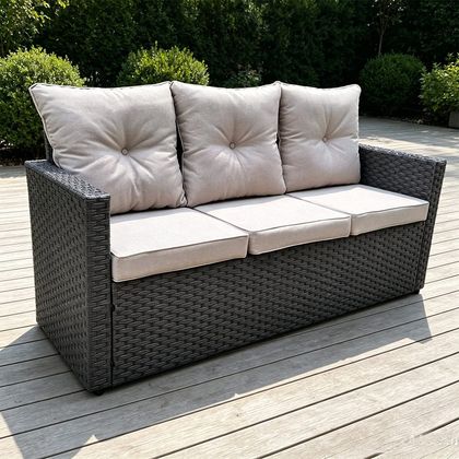 Prescott 6 Pieces Steel PE Wicker Cushion Sectional Set