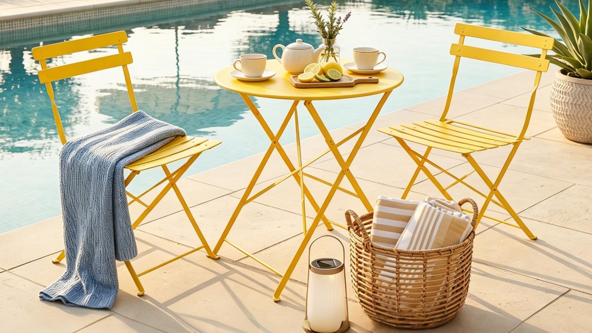 Toulouse Outdoor 3-Piece Folding Bistro Set