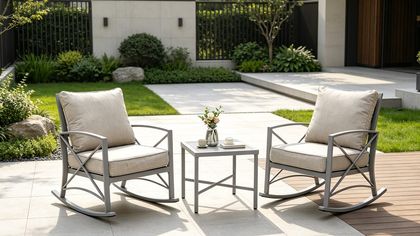 Charlotte Aluminum Cushion 3PCS Rocking Chat Set