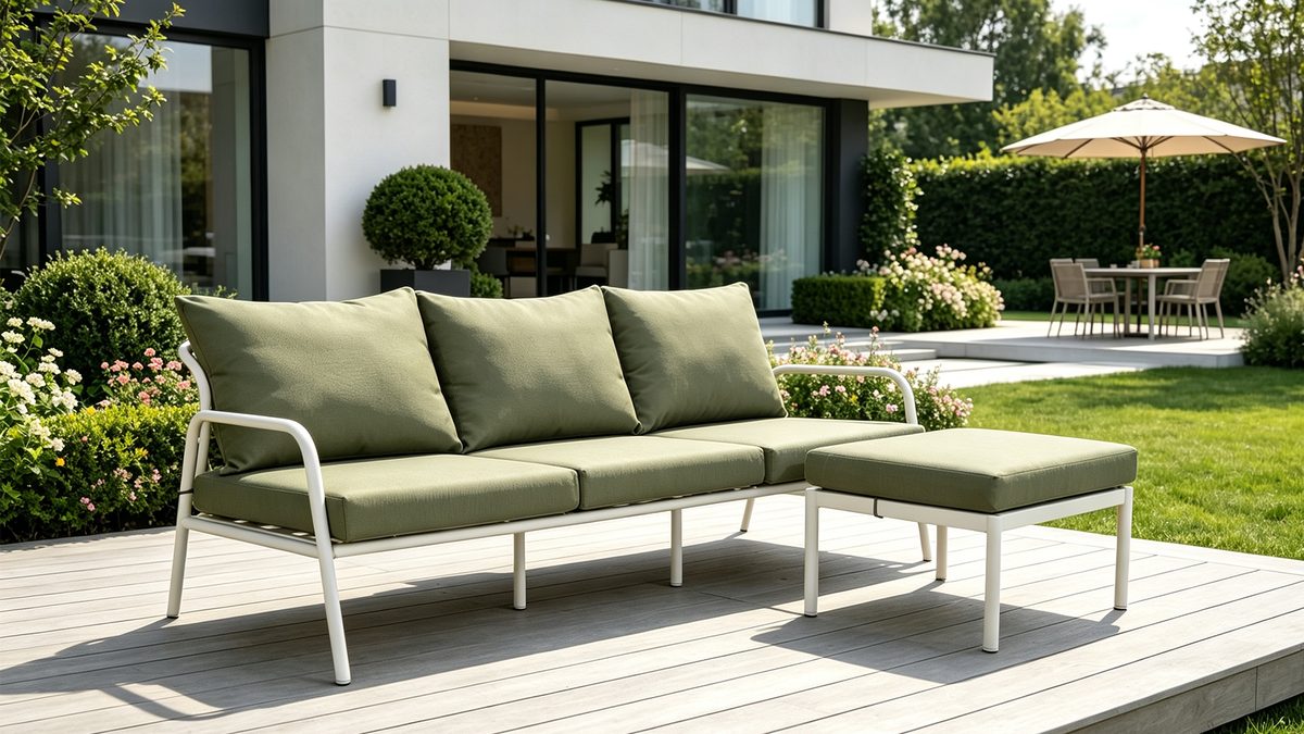 Leiva Aluminum 2 Pieces Cushion Sectional Set