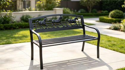 Chantilly Steel 2-Seat Outdoor Patio Bench